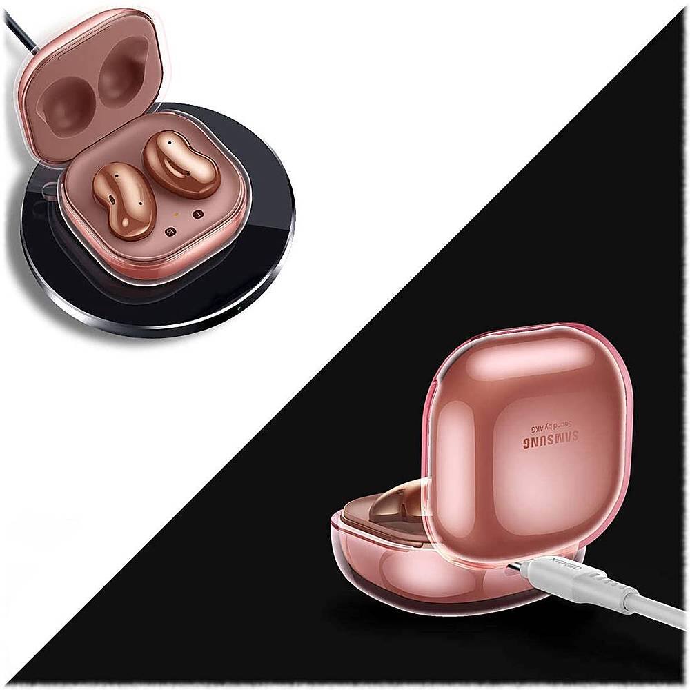 Alt View 14. SaharaCase - Hybrid Flex Case for Samsung Galaxy Buds Live, Galaxy Buds Pro, Galaxy Buds2 Pro and Galaxy Buds FE - Clear Rose Gold.