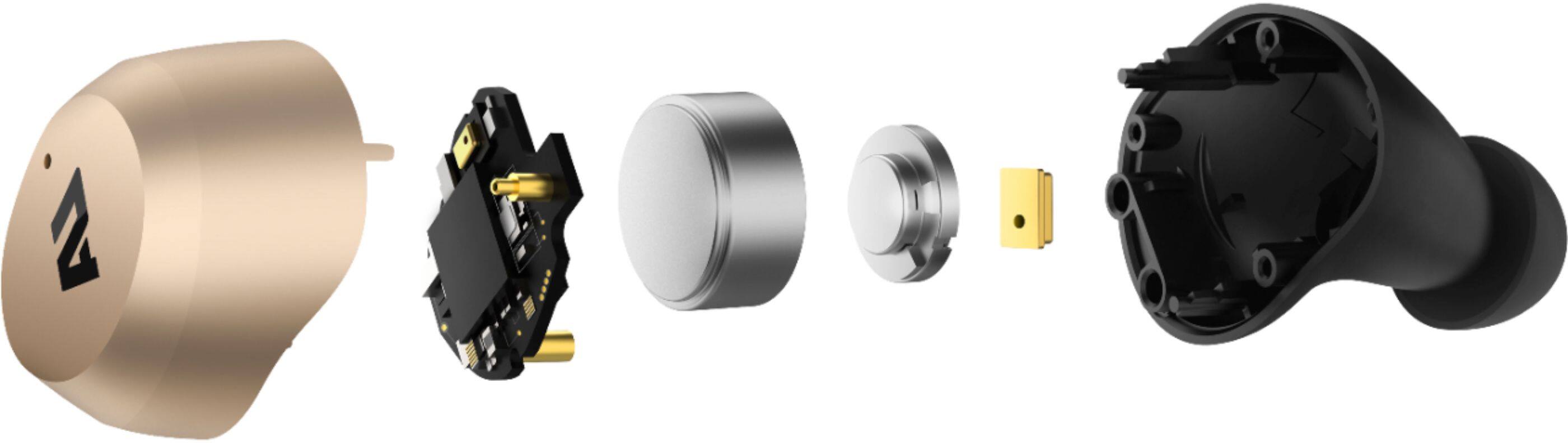 Alt View 13. Ausounds - AU Stream Hybrid True Wireless Noise Cancelling Earbuds - Gold.