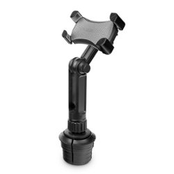 ToughTested - Boom Adjustable Mobile Cup Holder Mount for Most Cell Phones. - Black - Front_Zoom