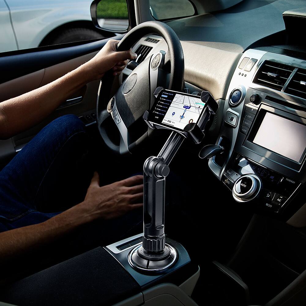 Alt View 15. ToughTested - Boom Adjustable Mobile Cup Holder Mount for Most Cell Phones. - Black.