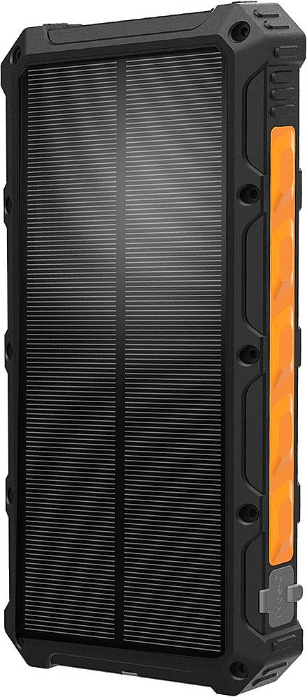 Alt View 12. ToughTested - ROC 10,000 mAh Portable Charger for Most Qi- and USB-Enabled Devices - Black/Orange.