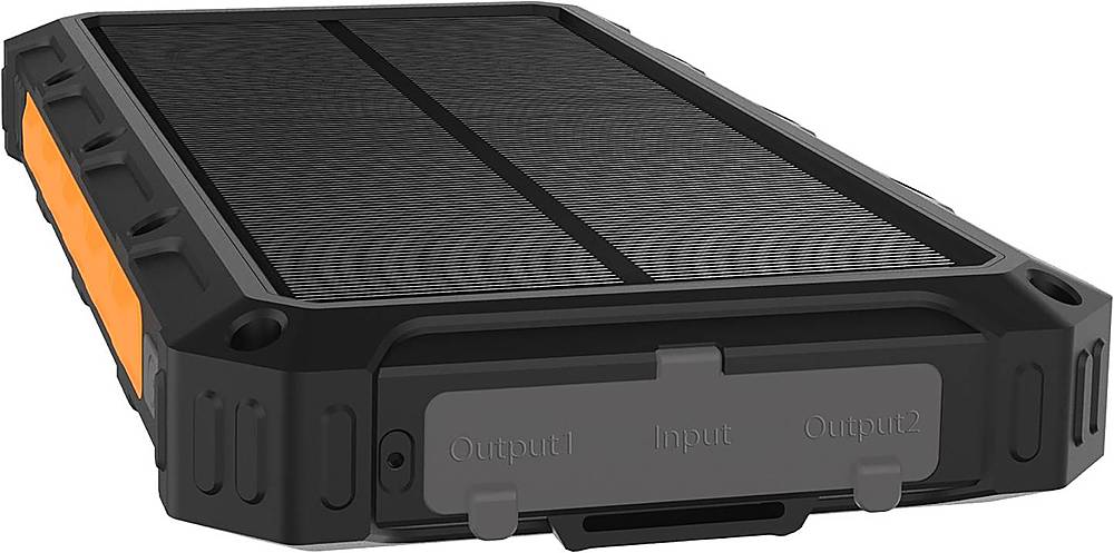 Alt View 13. ToughTested - ROC 10,000 mAh Portable Charger for Most Qi- and USB-Enabled Devices - Black/Orange.