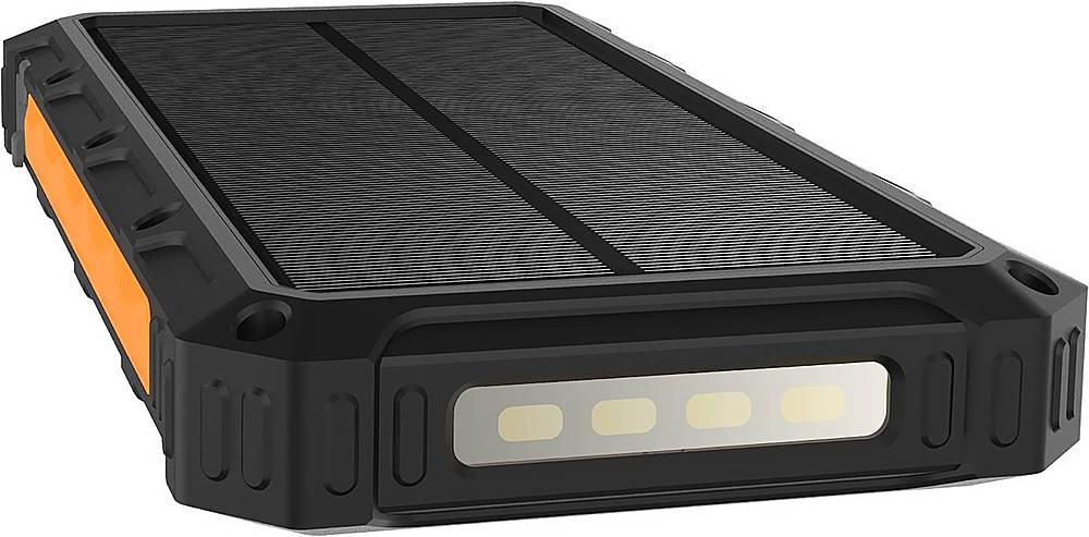 Alt View 14. ToughTested - ROC 10,000 mAh Portable Charger for Most Qi- and USB-Enabled Devices - Black/Orange.