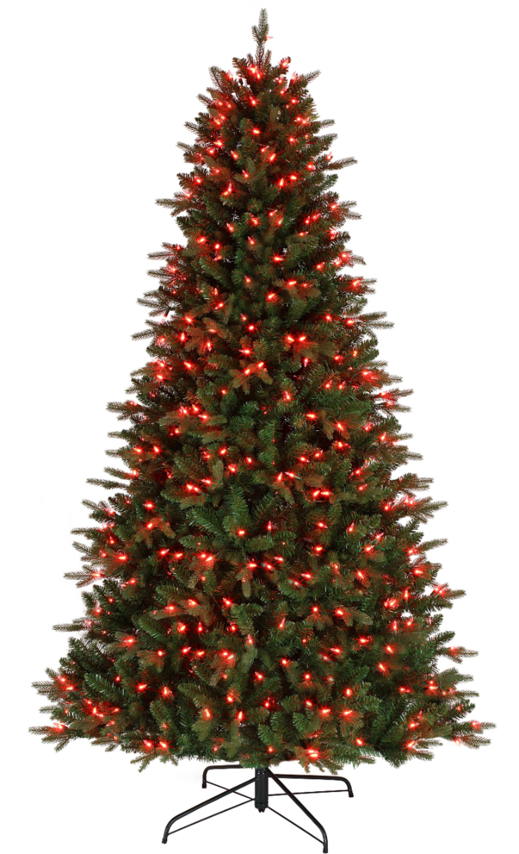 Left View: Noble House - 9-foot Noble Fir Pre-lit Warm White LED Artificial Christmas Garland - Green