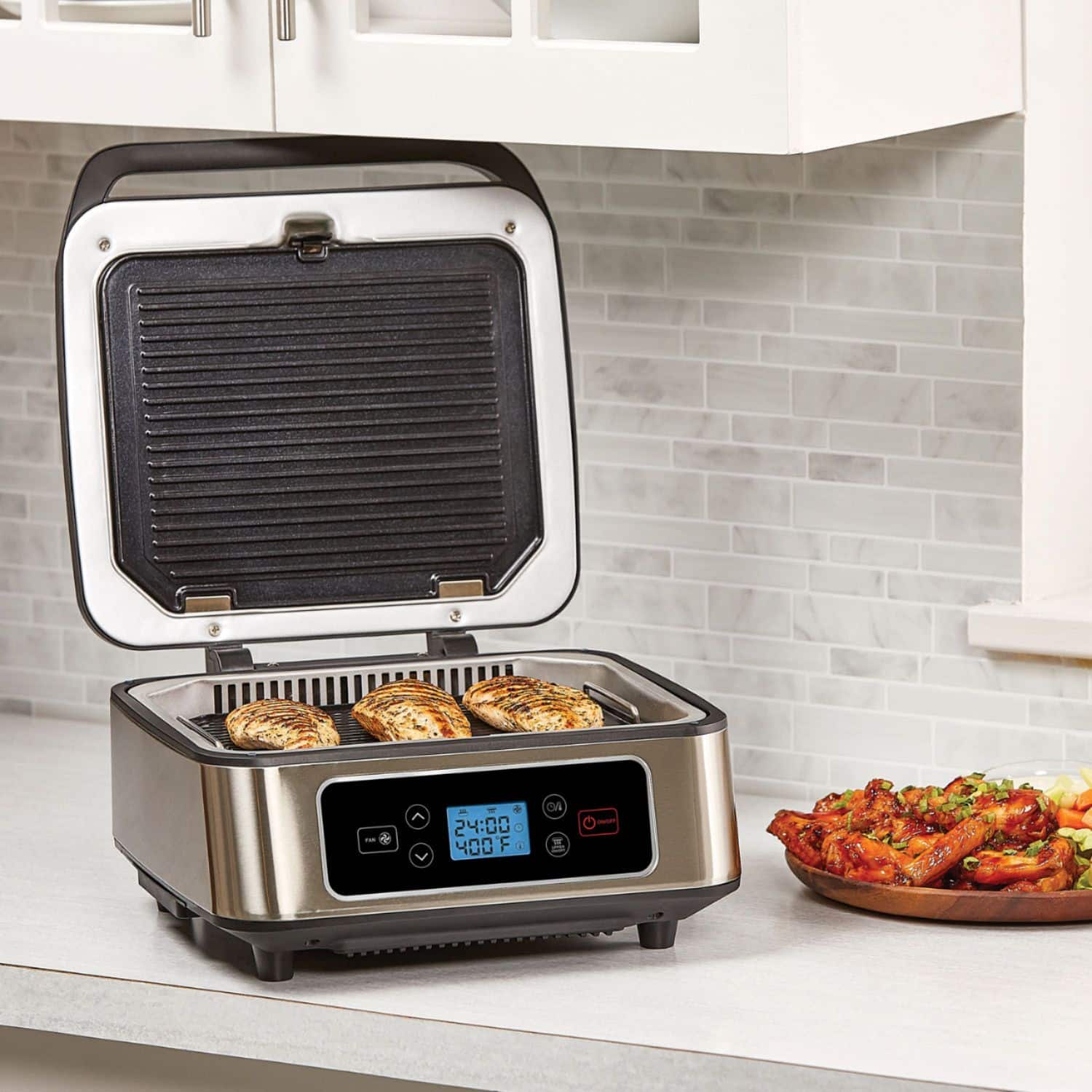 Best Buy SHAQ Smokeless Grill & Press Silver SHAQSGP