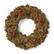 Front. Noble House - 18.5" Pine Cone and Glitter Unlit Artificial Christmas Wreath, Natural - Natural, Green.