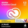 Adobe - Creative Cloud Student & Teacher Edition (1-Year Subscription) - Mac, Windows, iOS [Digital]