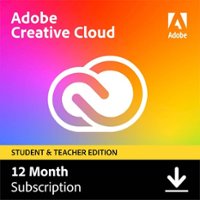 Adobe - Creative Cloud  Student and Teacher Edition (1-Year Subscription) - Mac OS, Windows [Digital] - Front_Zoom