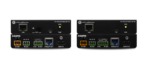 Atlona - Avance™ 4K/UHD HDMI Extender Kit with Ethernet, Control, and Bidirectional Remote Power - Black
