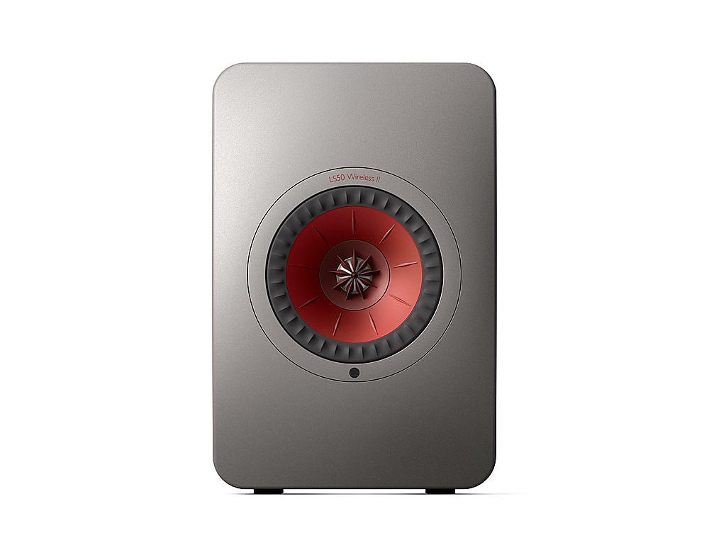 KEF - LS50 WIRELESS II Bookshelf Speakers (Pair) - Gray - Front_Zoom