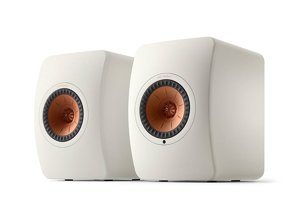 Angle. KEF - LS50 WIRELESS II Bookshelf Speakers Pair - White.