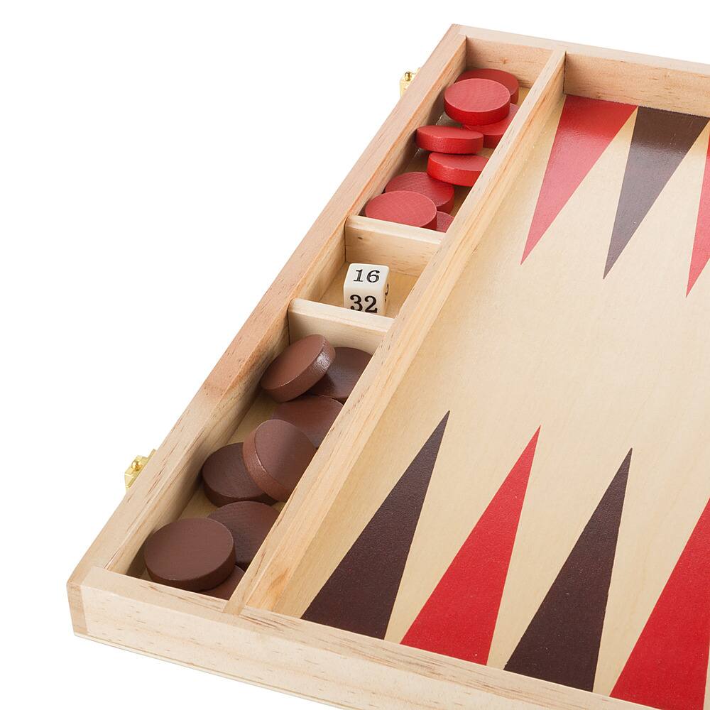 Hey! Play! Chess Set with Folding Wooden Board-Beginner'S Portable