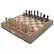Front. Toy Time - Classic Strategy Chess Board Game Set Inlaid Wood Magnetic Chess Board with Storage Drawer - Tan, Black.