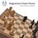 Left. Toy Time - Classic Strategy Chess Board Game Set Inlaid Wood Magnetic Chess Board with Storage Drawer - Tan, Black.