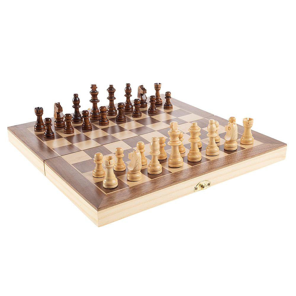 Folding Wooden Chess Set High Quality Standard Chess Board Game Education Toys 