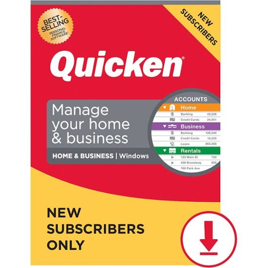 Front Zoom. Quicken - Home & Business Personal Finance (1-Year Subscription) [Digital].