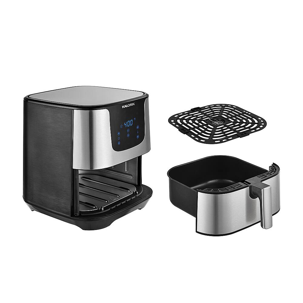 Best Buy: Kalorik 6 Qt. Smart Fryer Pro XL With Trivet Stainless Steel ...