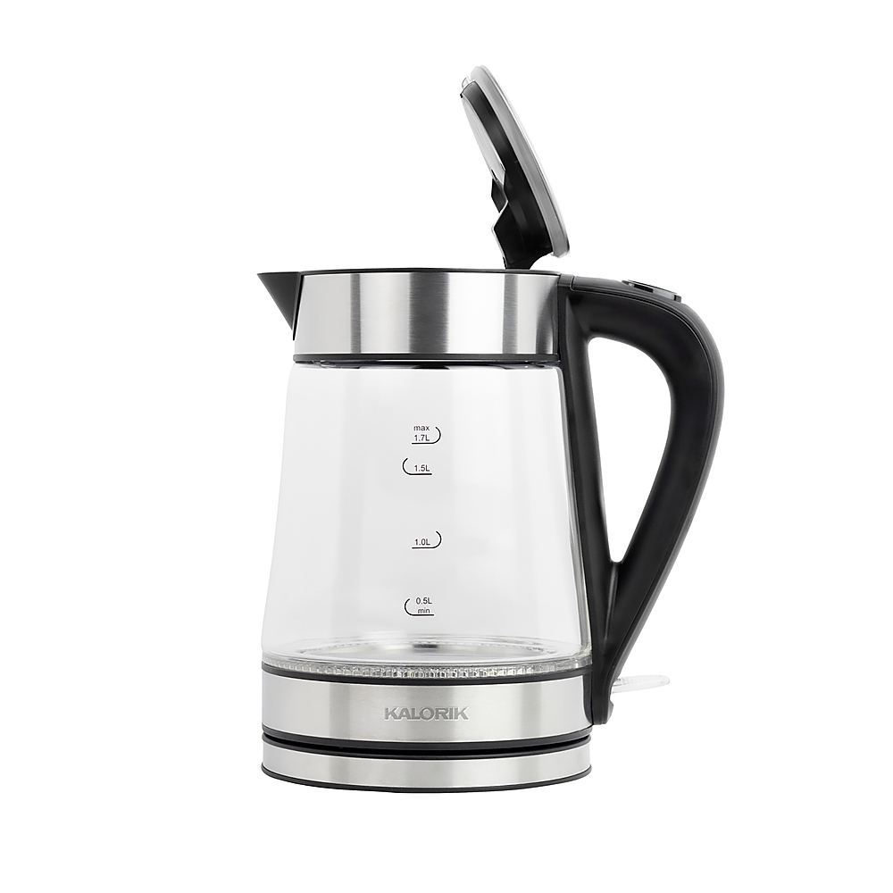 Kalorik 1.7L Stainless Steel Rapid Boil Electric Kettle with Blue