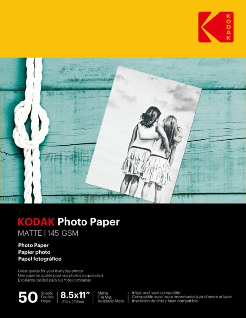 Front Zoom. Kodak - Glossy - Photo Paper - 4"x6" - 100 sheets - Paper - White.