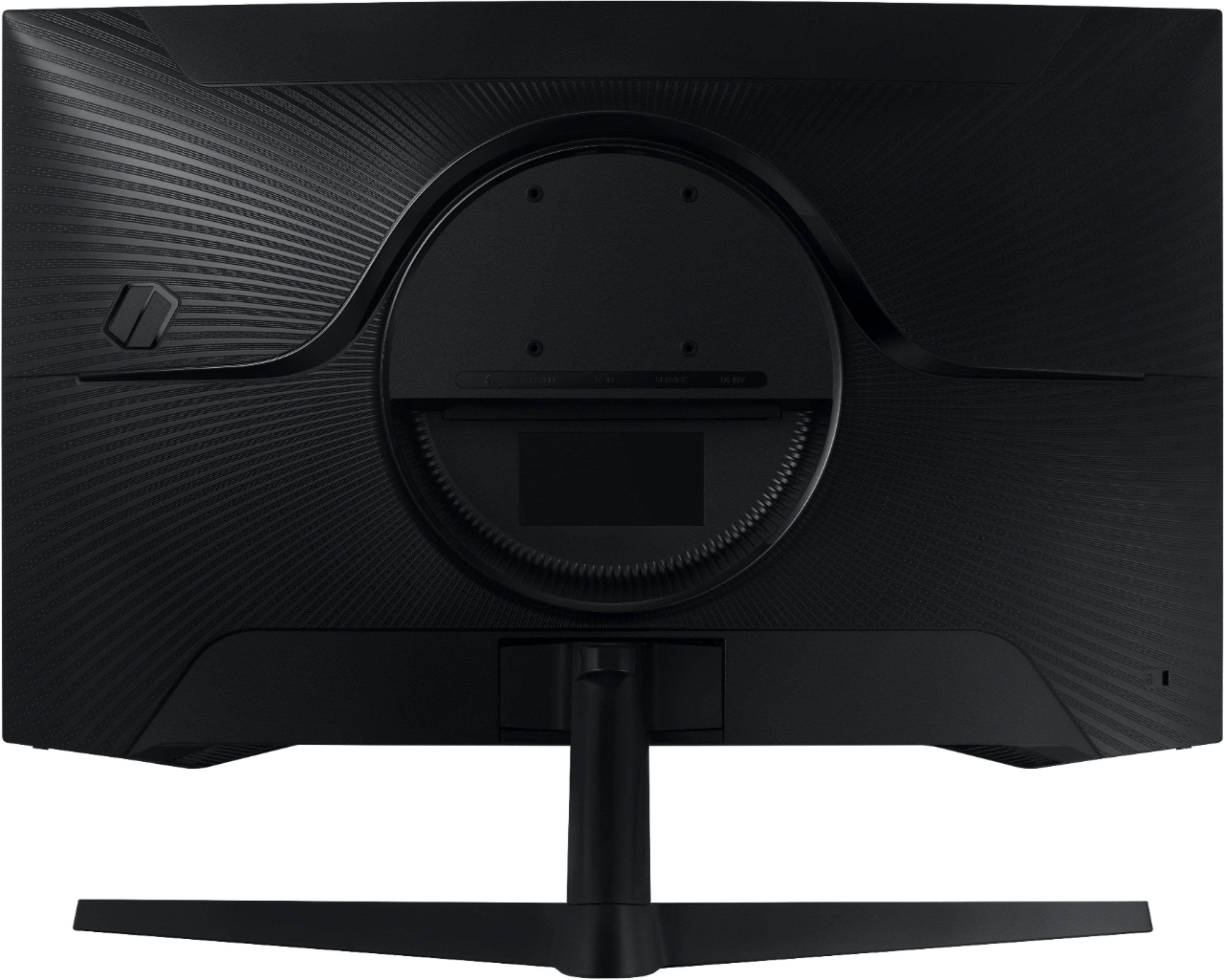 Back View: Samsung - Geek Squad Certified Refurbished Odyssey G57 Series 32" LED Curved QHD FreeSync Premium Monitor with HDR - Black
