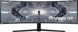 Samsung - Geek Squad Certified Refurbished Odyssey G97T Series 49" LED Curved QHD FreeSync/G-SYNC Compatible QLED Monitor with HDR - Black - Front_Zoom