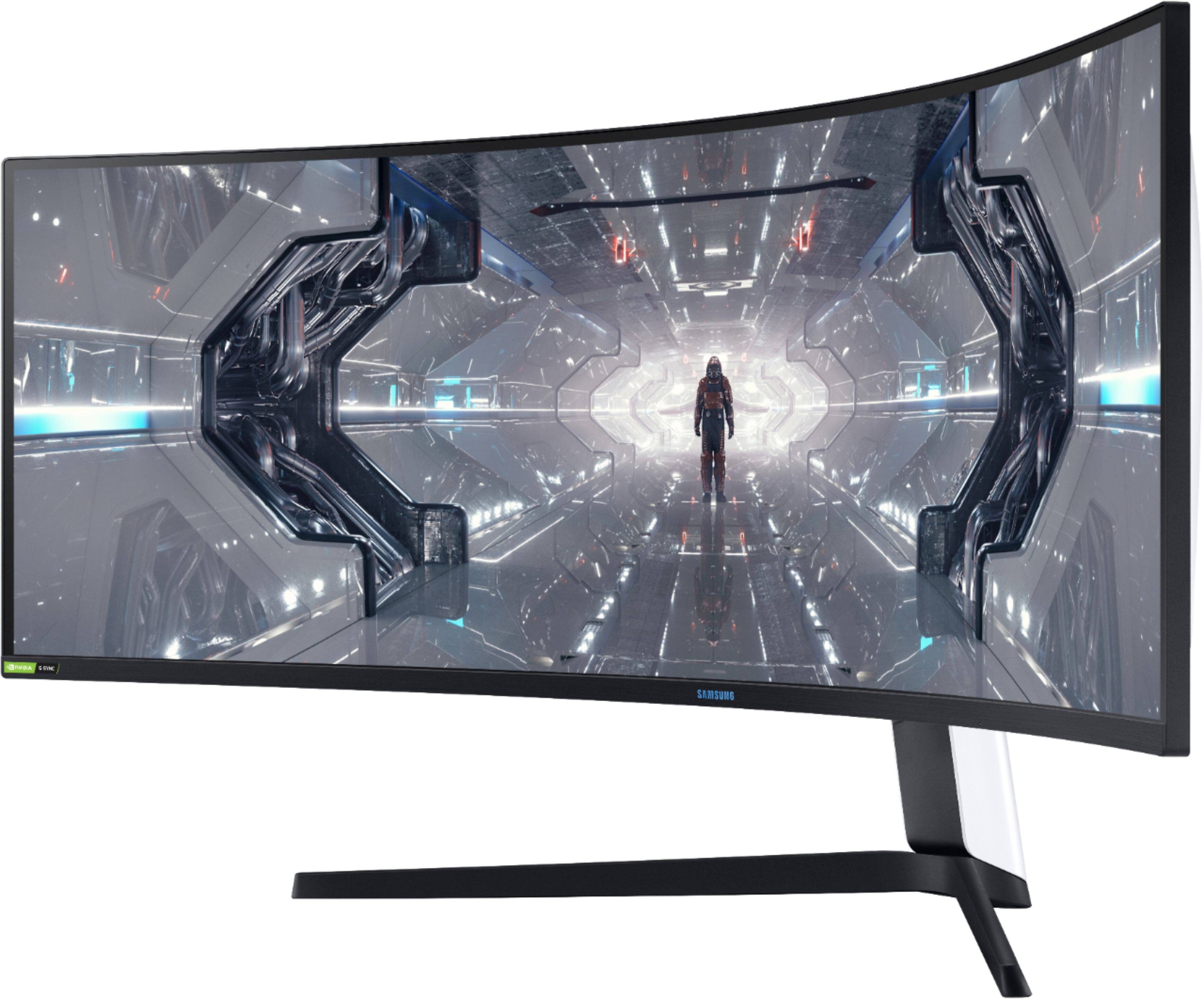 Alt View 13. Samsung - Geek Squad Certified Refurbished Odyssey G97T Series 49" LED Curved QHD FreeSync/G-SYNC Compatible QLED Monitor with HDR - Black.