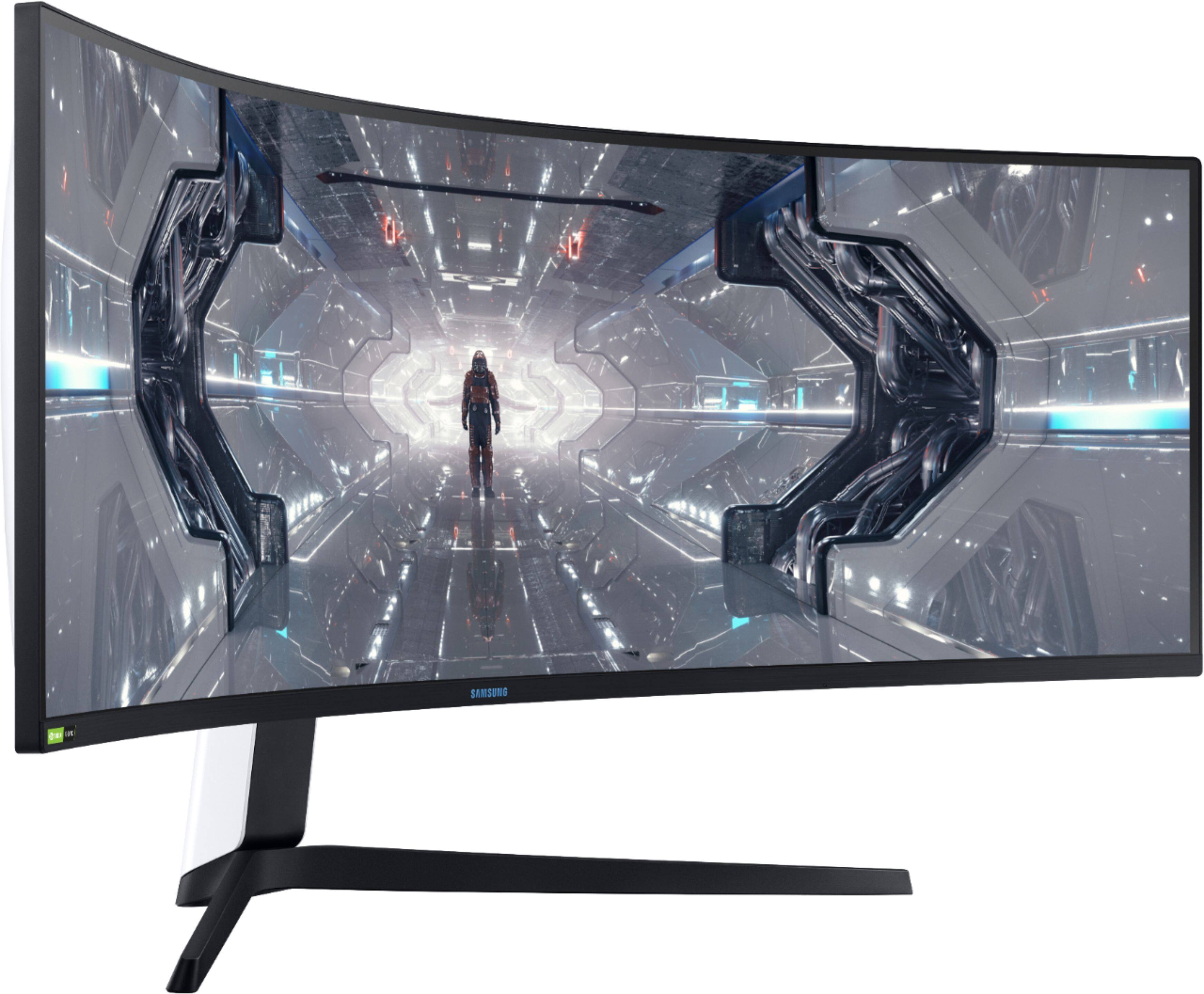 Alt View 14. Samsung - Geek Squad Certified Refurbished Odyssey G97T Series 49" LED Curved QHD FreeSync/G-SYNC Compatible QLED Monitor with HDR - Black.