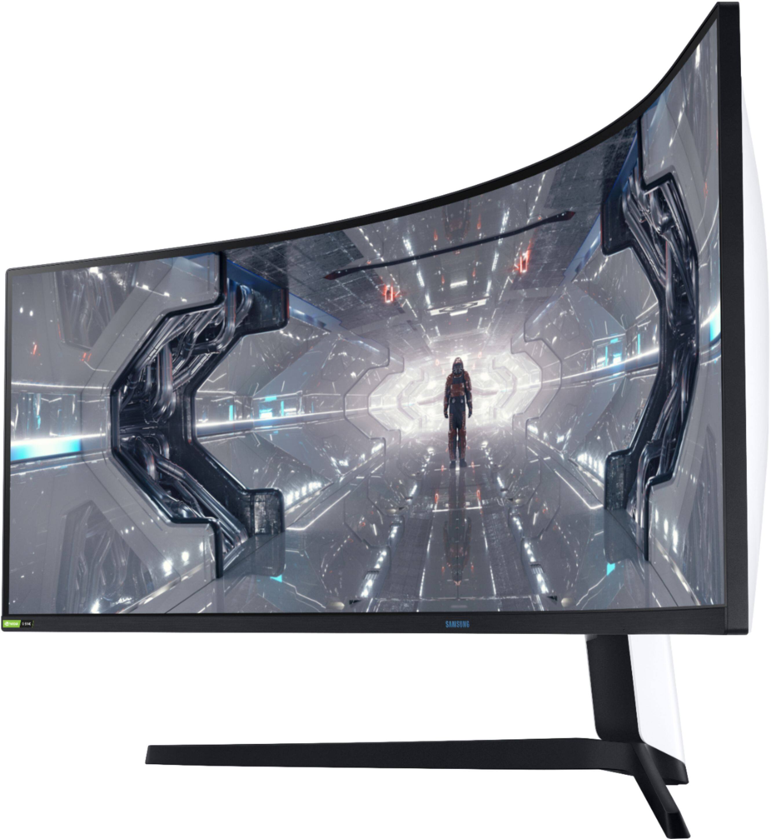 Alt View 16. Samsung - Geek Squad Certified Refurbished Odyssey G97T Series 49" LED Curved QHD FreeSync/G-SYNC Compatible QLED Monitor with HDR - Black.