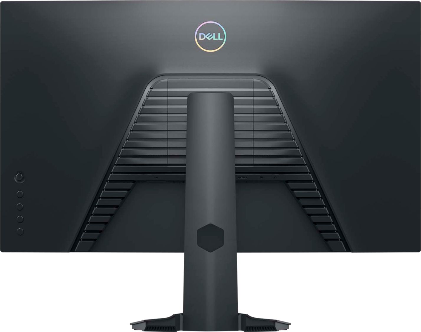 Back View: Dell - Geek Squad Certified Refurbished 27" LED Curved FHD FreeSync and G-SYNC Compatible Monitor - Black