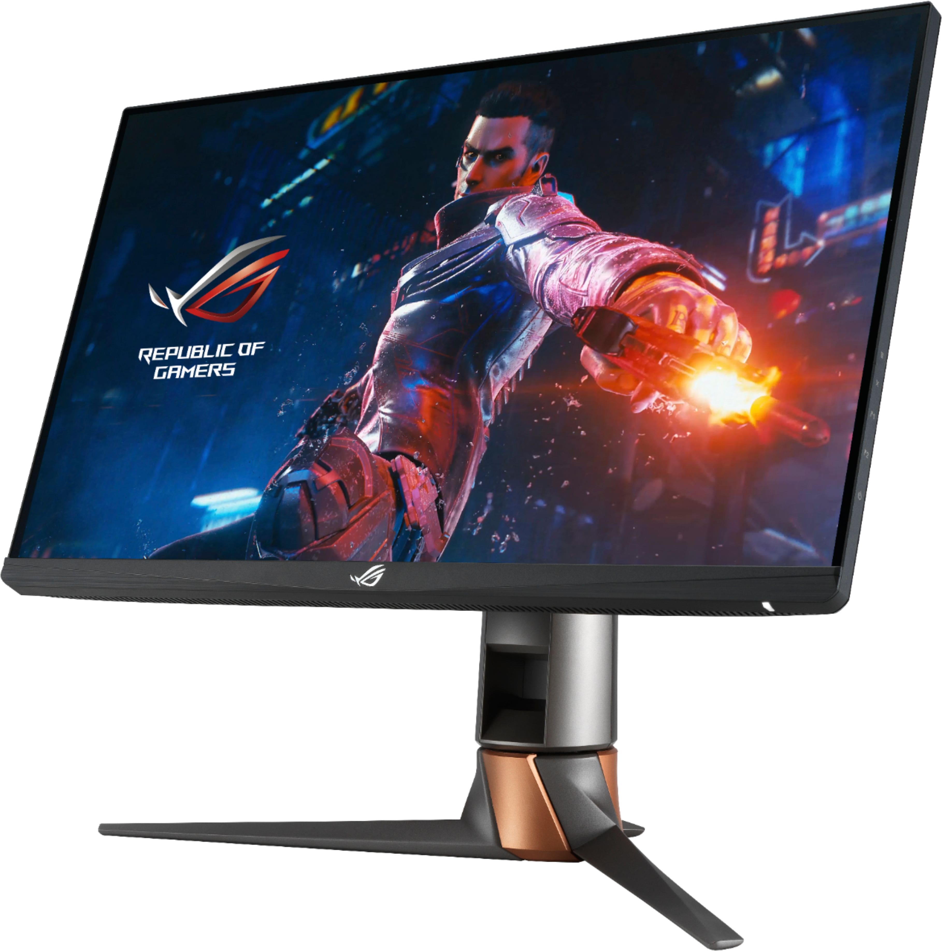 Angle. ASUS - Geek Squad Certified Refurbished ROG Swift 24.5" FHD IPS 360Hz 1ms Gaming Monitor with HDR (DisplayPort, HDMI) - Black.