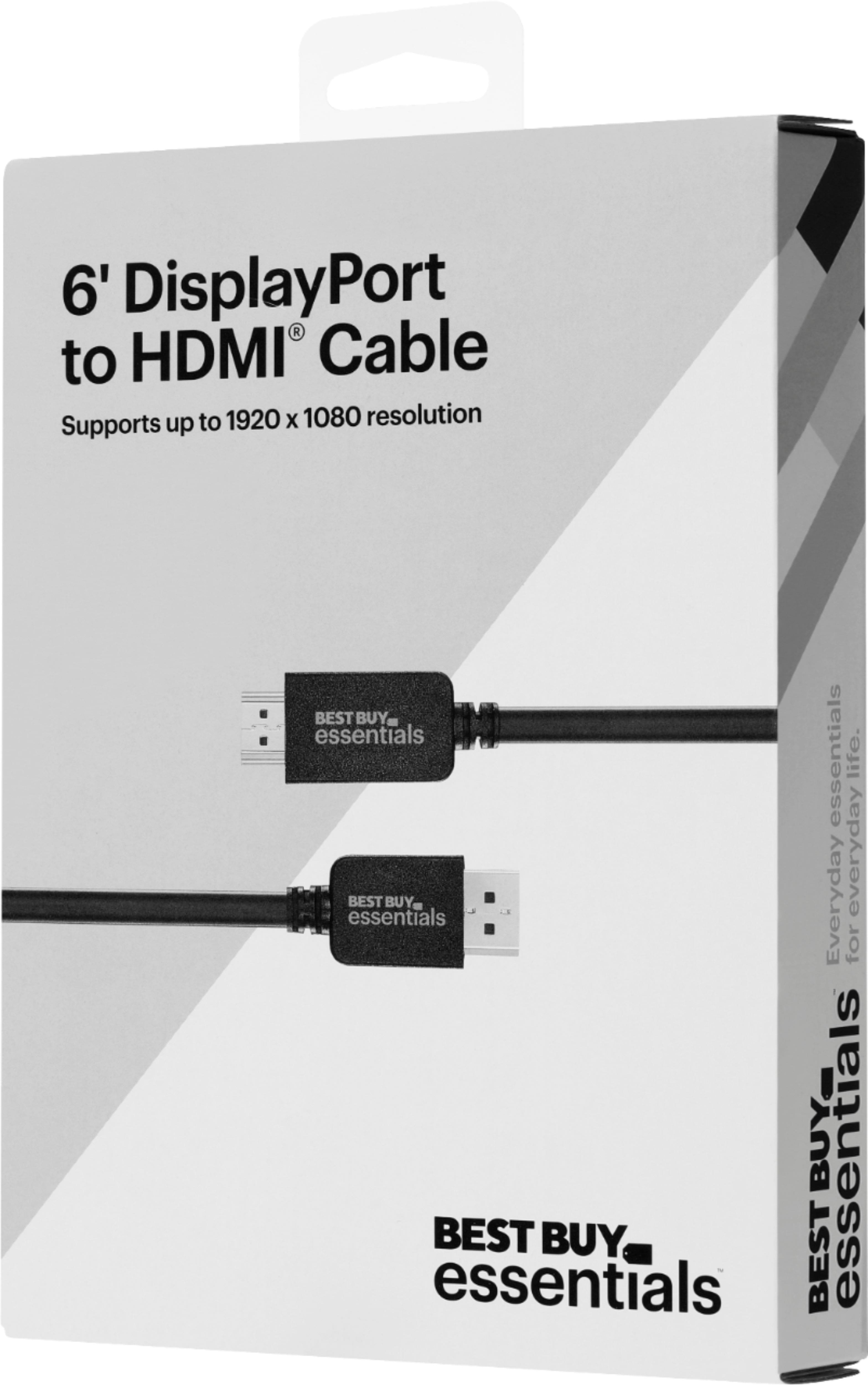 Alt View 13. Best Buy essentials™ - 6' DisplayPort to HDMI Cable - Black.