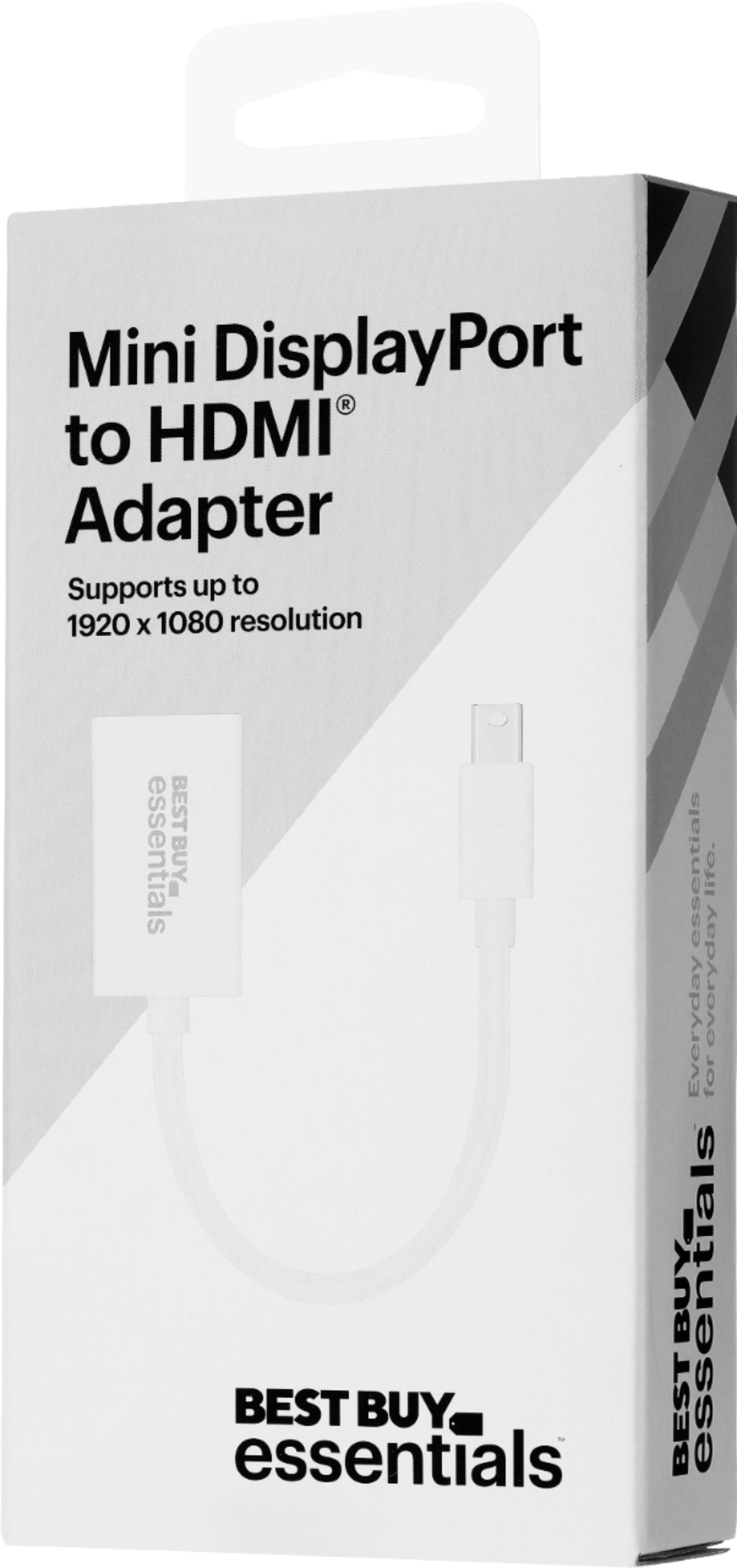Best Buy essentials™ Mini DisplayPort to HDMI Adapter White - Best