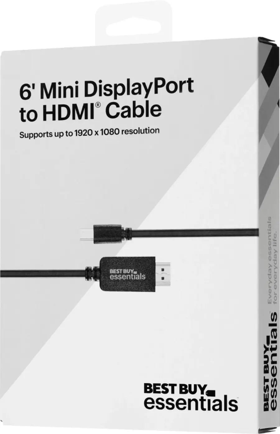 Alt View 13. Best Buy essentials™ - 6' Mini DisplayPort to HDMI Cable - Black.