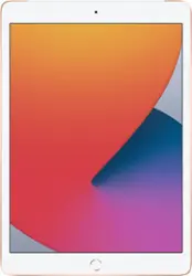 Apple - Geek Squad Certified Refurbished 10.2-Inch iPad with Wi-Fi + Cellular - 128GB (Unlocked) - Gold - Front_Zoom