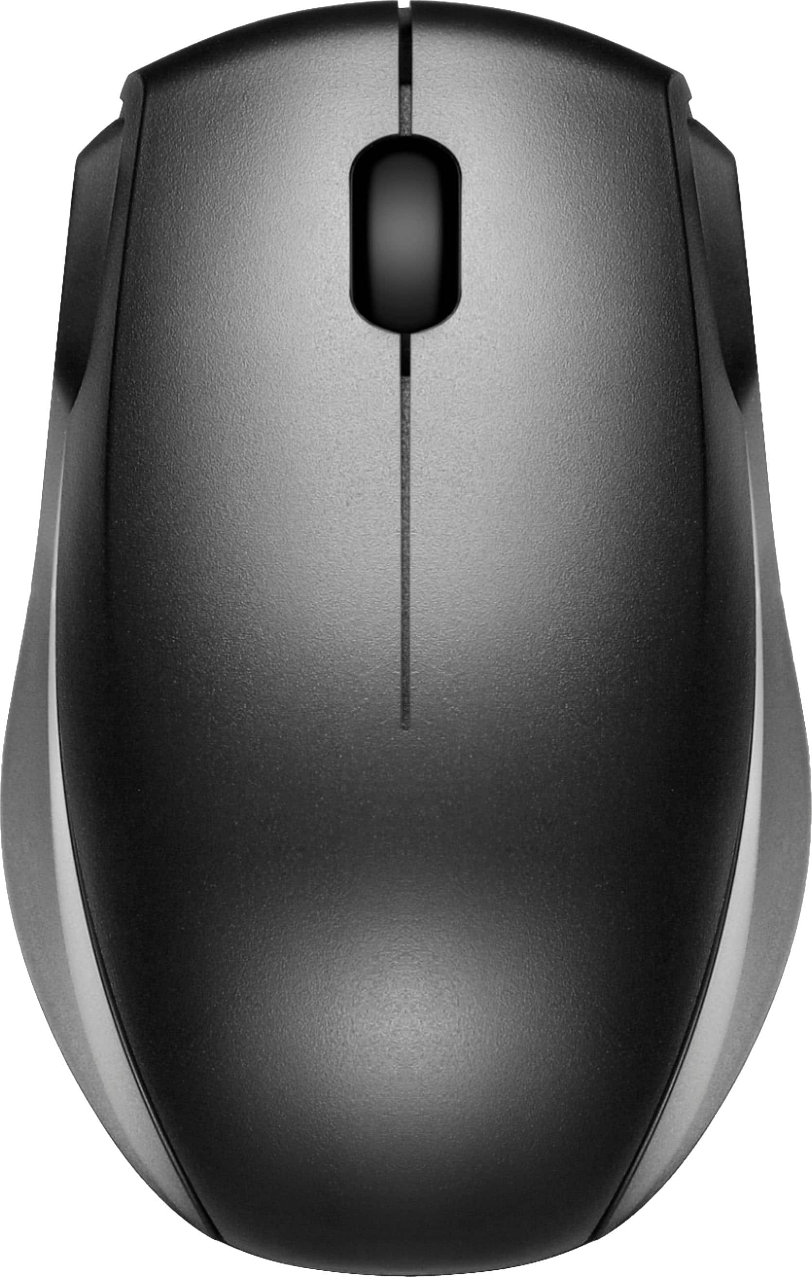Front. Best Buy essentials™ - Wireless Optical Standard Ambidextrous Mouse with USB Receiver - Black.