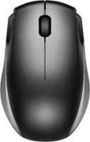 Best Buy essentials™ - Wireless Optical Standard Ambidextrous Mouse with USB Receiver - Black - Front_Zoom