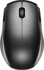 Front. Best Buy essentials™ - Wireless Optical Standard Ambidextrous Mouse with USB Receiver - Black.