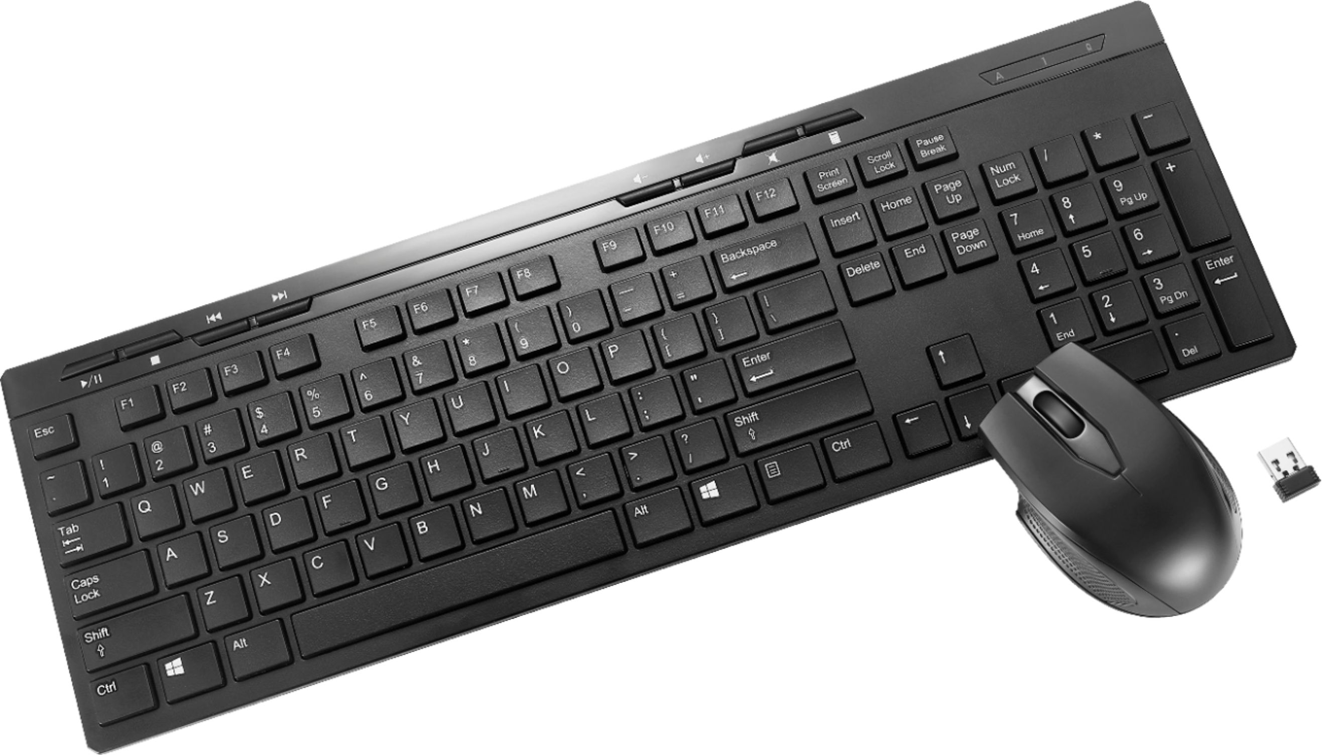 Best Buy essentials™ Full-size Wireless Keyboard and Mouse Bundle with USB Black - Best Buy