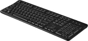 Best Buy essentials™ - BE-PKWDKB Full-size Wired Membrane USB Keyboard - Black - Front_Zoom