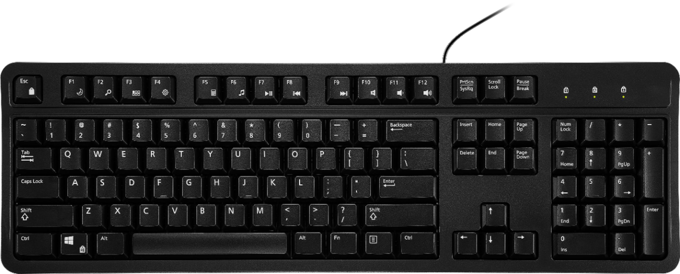 Best Buy essentials™ BE-PKWDKB Full-size Wired Membrane Keyboard Black - Best Buy