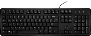 Best Buy essentials™ - Full-size Wired Membrane USB Keyboard - Black - Front_Zoom