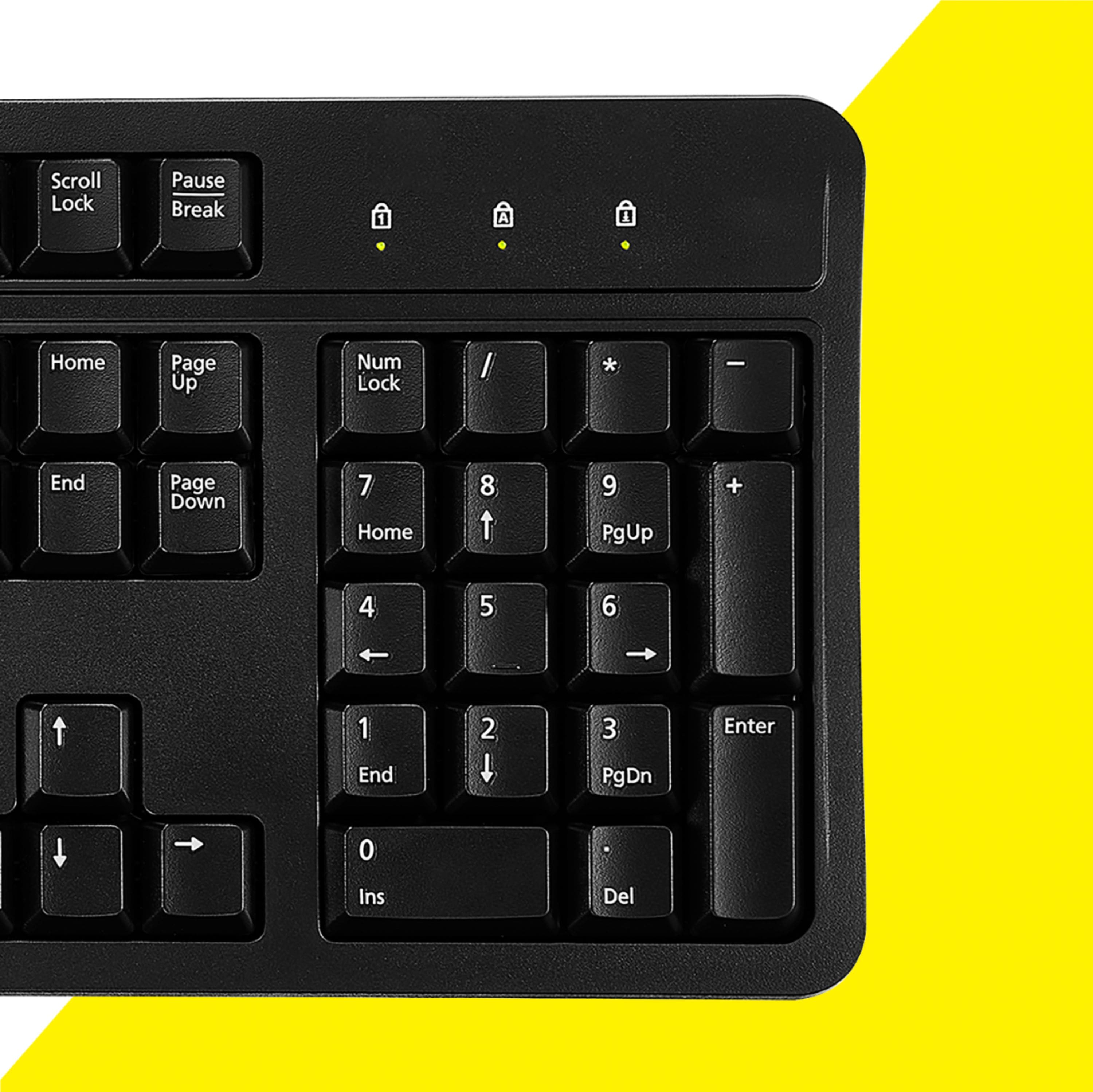Alt View 16. Best Buy essentials™ - Full-size Wired Membrane USB Keyboard - Black.
