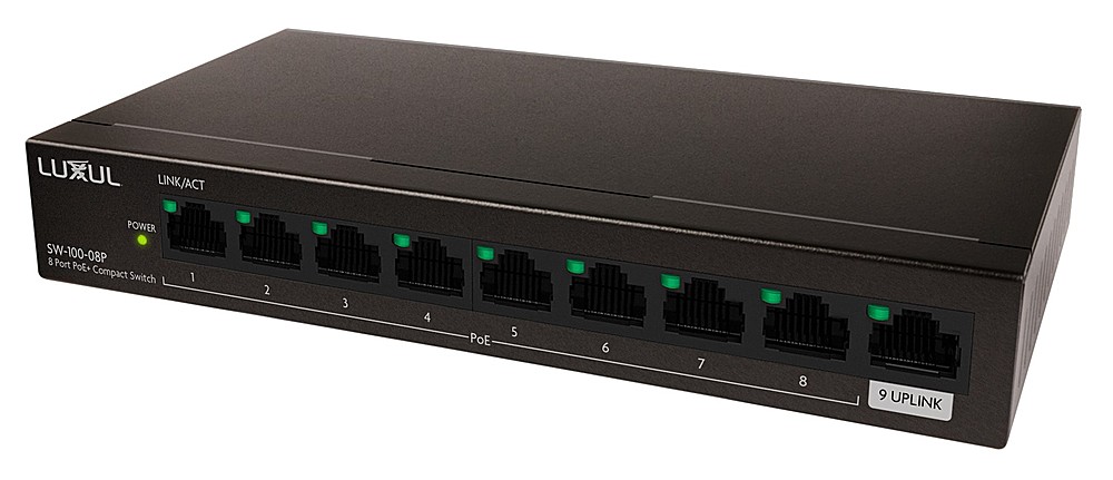 Reolink PoE Switch with 8 PoE Ports, 2 Gigabit Uplink Ports, 120W for All  PoE Ports, Ideal for Reolink RLN36 NVR and Reolink PoE IP Cameras