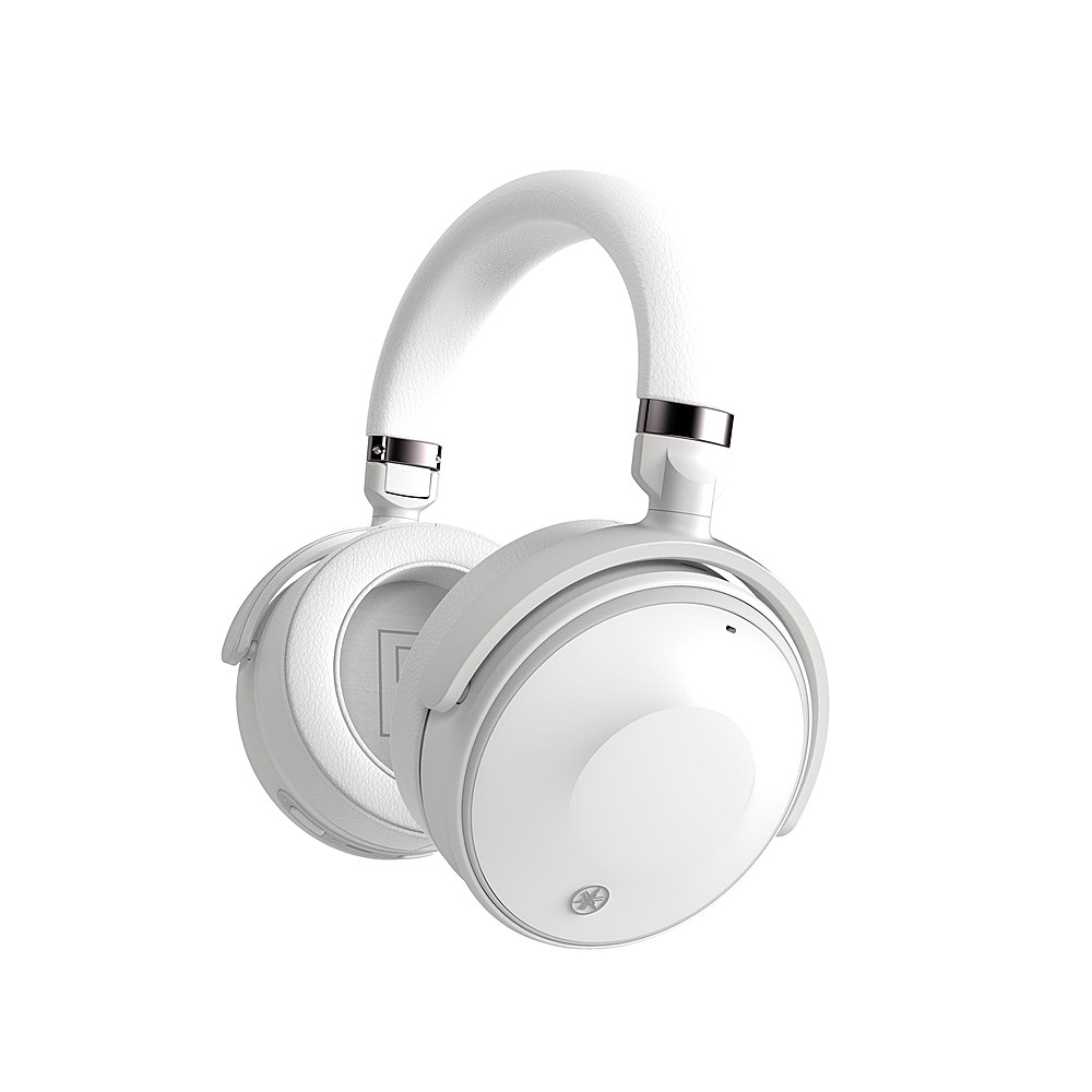 Angle View: Yamaha - YH-E700A Wireless Noise-Cancelling Headphones - White