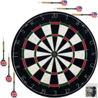 Toy Time - Bristle Dart Board with Metal Wire Spider Professional Regulation Size Tournament Set - Black, Red - Alt_View_Zoom_11