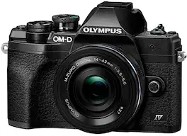 Olympus - V207132SU000 OM-D E-M10 Mark IV Mirrorless Digital Camera with 14-42mm Lens - Black