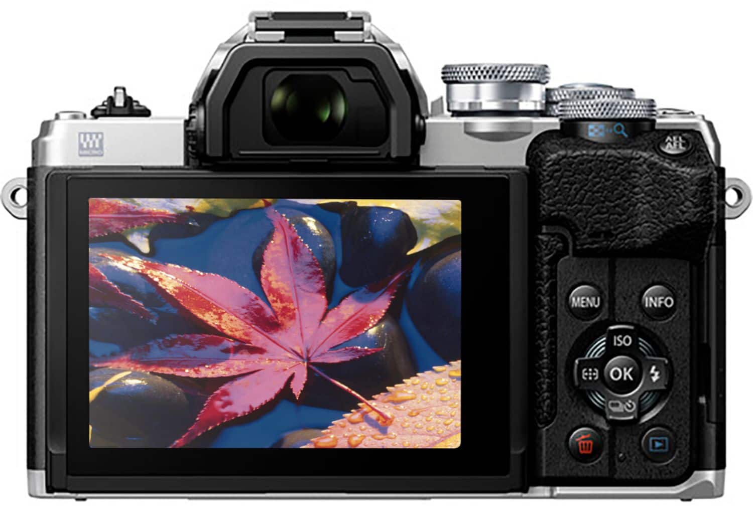 Alt View 1. Olympus - OM-D E-M10 Mark IV 4K Video Mirrorless Camera (Body Only) - Silver.