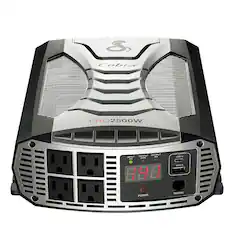Front. Cobra - Professional Grade 2500 Watt Power Inverter with Fast Charge USB - Black.