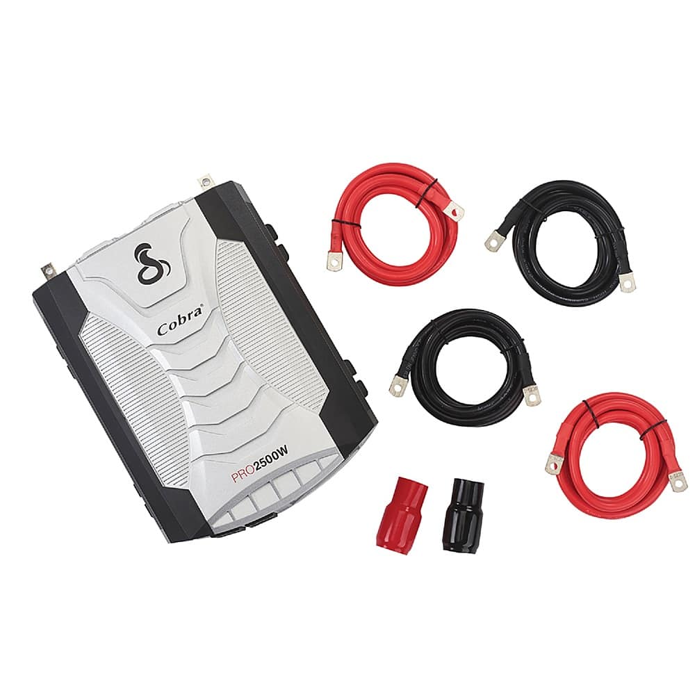 Alt View 1. Cobra - Professional Grade 2500 Watt Power Inverter with Fast Charge USB - Black.