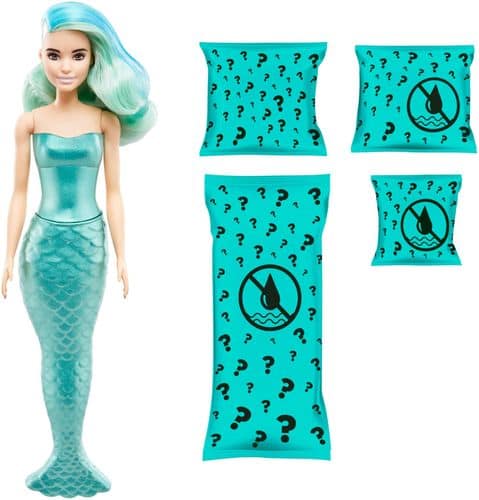 Barbie Color Reveal Mermaid Doll Asst - multi